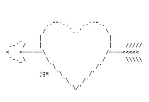 Valentine Ascii Text Art Hearts