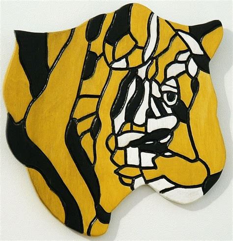 Tiger Wood Sculpture Wall Art Intarsia African Home Decor Etsy