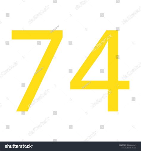 74 Number Simple Clip Art Vector Stock Vector Royalty Free 2166063965