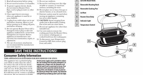 Oster Roaster Oven Instruction Manual