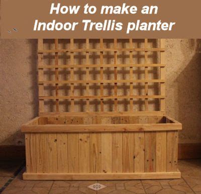 Trellises are a fun (and sometimes necessary) addition to any garden. DIY Indoor Trellis Planter - | Planter trellis, Wood ...