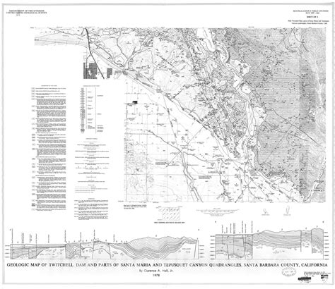 Map Geologic Map Of Twitchell Dam And Parts Of Santa Maria And