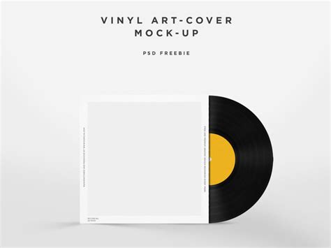 vinyl disc cover art mockup  mockup