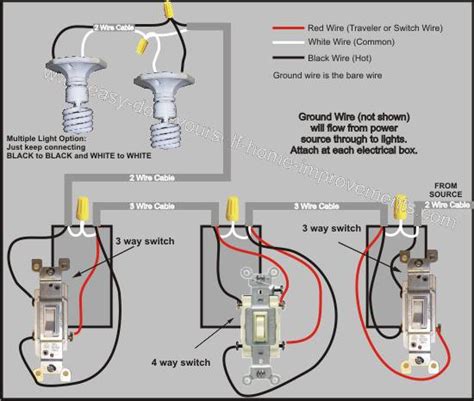 3 Way Switch Wiring 2 Lights Three Way Switch Wiring How To Wire 3 Way Switches Hometips A
