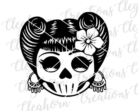 Download Sugar Skull SVG Candy Skull Clipart SVG Cut File Mandala ...
