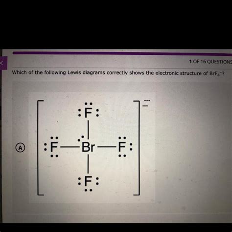 Which Of The Following Lewis Diagrams Correctly Shows The Electronic