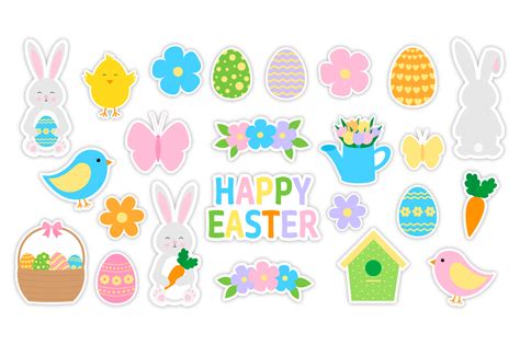 Easter Stickers Easter Stickers Printable Bunny Stickers By