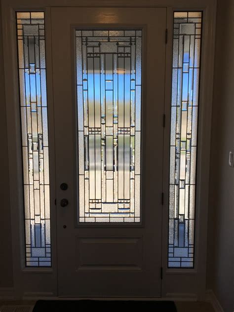 After Decorative Glass Door Inserts Traditional Entry Toronto