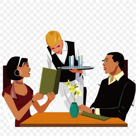 Restaurant Eating Couple Meal Illustration Png 1500x1500px