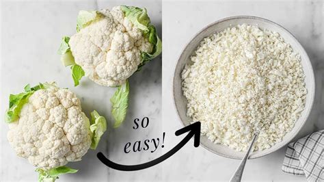 How To Make Cauliflower Rice With And Without A Food Processor Youtube