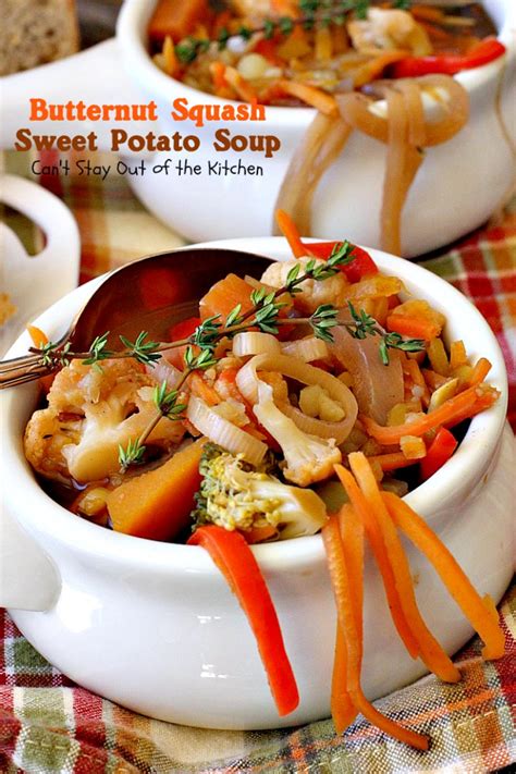 Progresso traditional soup, butternut squash (pack of 12). Butternut Squash Sweet Potato Soup - Can't Stay Out of the ...