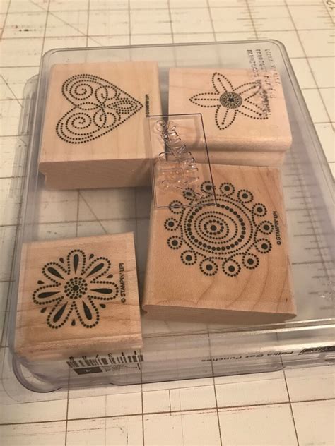 Retired Set Of Stampin Up Rubber Stamps Polka Dot Etsy