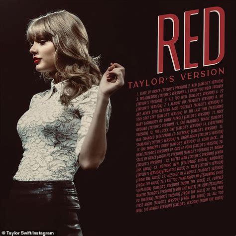 Taylor Swift Confirms Red Taylors Version 30 Song Track Duk News