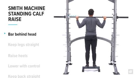 Smith Machine Calf Raise Exercise Videos And Guides
