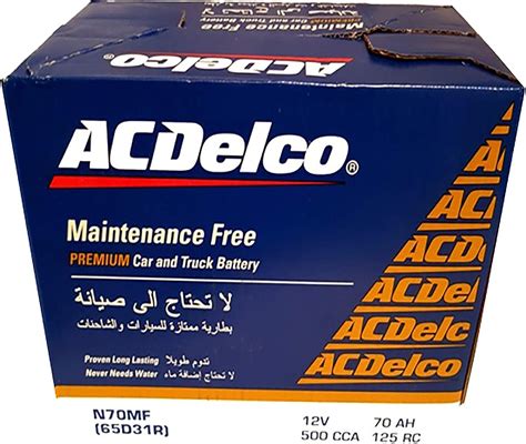 Acdelco Car Battery N70mf 65d31r Buy Online At Best Price In Uae