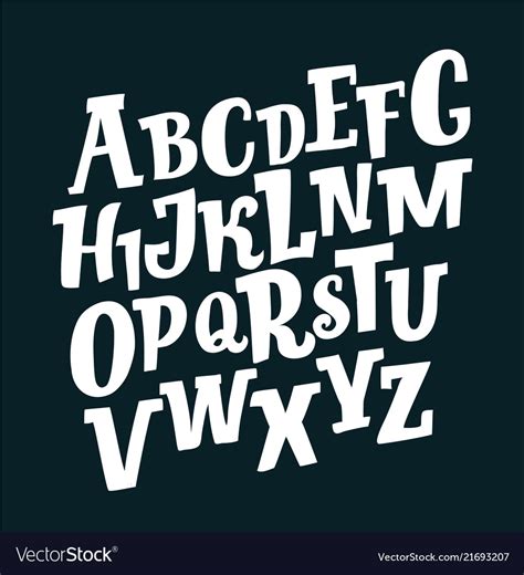 Retro Slanted Font And Alphabet Royalty Free Vector Image
