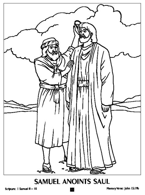 Samuel And Saul Coloring Page Coloring Pages