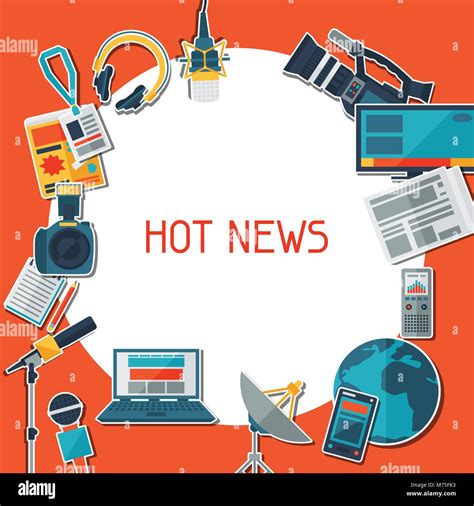 Background With Journalism Icons Stock Vector Image And Art Alamy