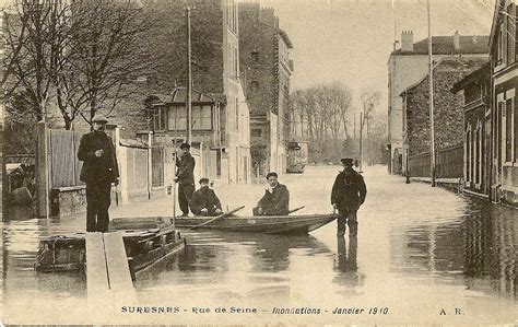 Aujourdui, aujourdhui (obsolete or reformist). Suresnes - Inondation rue de seine - Carte postale ...