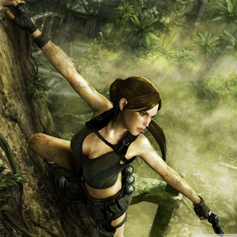 Tomb Raider Underworld Lara Croft Shooting Ultra HD Desktop Background ...