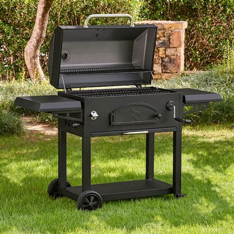 Char Griller Legacy 33 In W Black Charcoal Grill In The Charcoal Grills