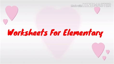 Deped Common Worksheets For Elementary Youtube