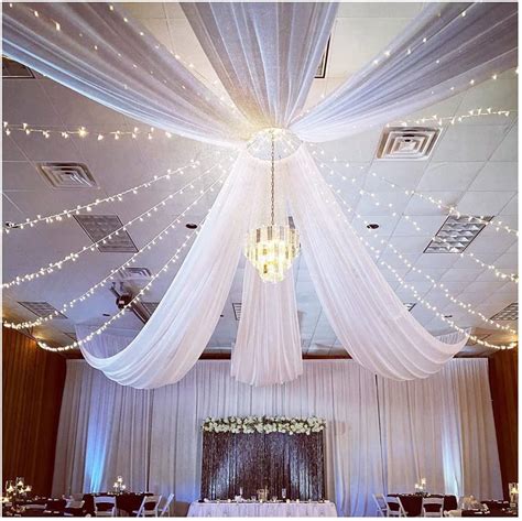 Wedding Drapery Chiffon Ceiling Drapery Custom Canopy Tulle Ceiling