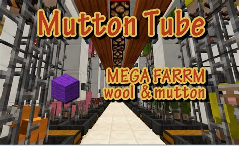 Minecraft Mutton Tube Sheep Farm Mutton And Wool Mega Farm Youtube