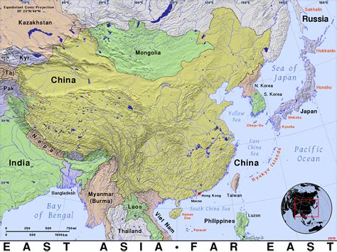 East Asia · Public Domain Maps By Pat The Free Open Source Portable
