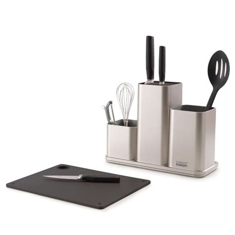 From the manufacturer warm wood accentuates the look of your stainless steel or natural stone sink. Joseph Joseph Countertop Utensil Holder, Silver | Williams ...