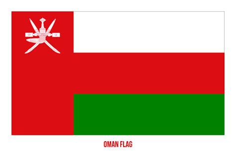Oman Flag Vector Illustration On White Background Oman National Flag