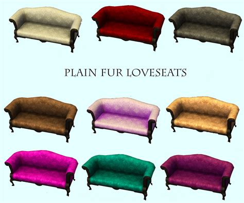 My Sims 4 Blog 25 Fur Loveseats By Soff 32