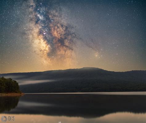 The Milky Way Rising High Above The Catskills Mountains — This Is A Two