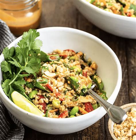 Thai Quinoa Salad With Peanut Dressing Core Matters Fit