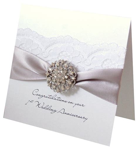 Opulence Personalised Silver Wedding Anniversary Card By Made With Love