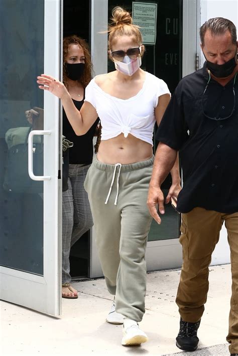 Jennifer Lopez Shows Her Toned Abs After Gym Session In Miami GotCeleb