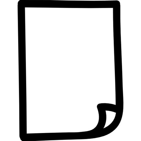 Paper sheet hand drawn interface file symbol - Free interface icons
