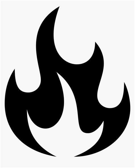 Fire Silhouette Png Black And White Fire Clip Art Transparent Png