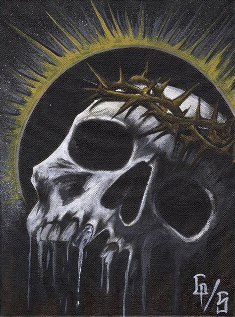 Self Sacrifice By Gary Shepherd Jesus Christ Skull Tattoo Art Print