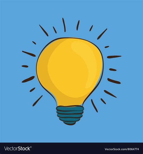 Thinking And Light Bulb Design Royalty Free Vector Image