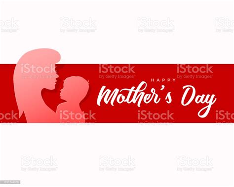 Happy Mothers Day Paper Style Card Design Stock Illustration Download