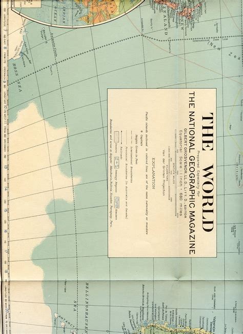 Map 1932 The World National Geographic Back Issues