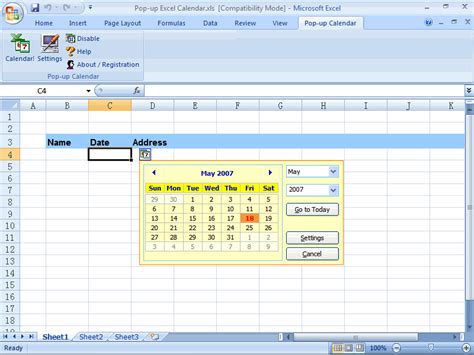 Excel 2007 Date Picker Date Picker Word To Insert A Date Picker
