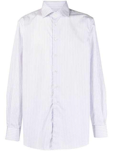 Corneliani Striped Long Sleeved Shirt Farfetch