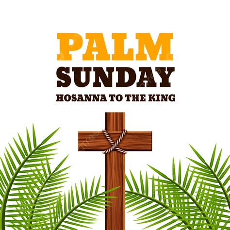 Desain Vektor Palm Sunday Dengan Daun Hari Minggu Sebelum Paskah