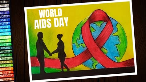 How To Draw World Aids Day Poster For Beginners Step By Step Youtube