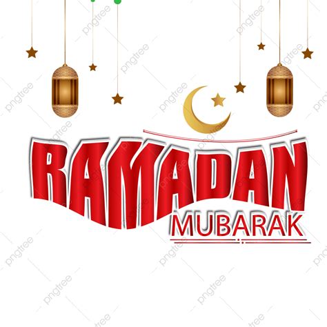 Gambar Huruf Ramadan Kareem Teks Tipografi Arab Untuk Stiker Marhaban