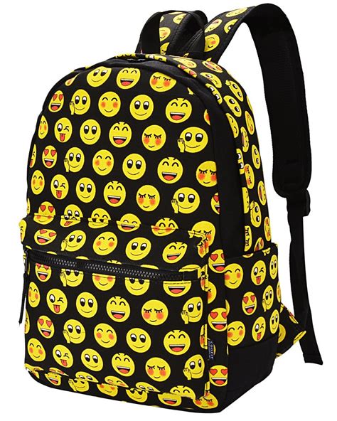 Emoji Print Designed Backpack Emoji Galore