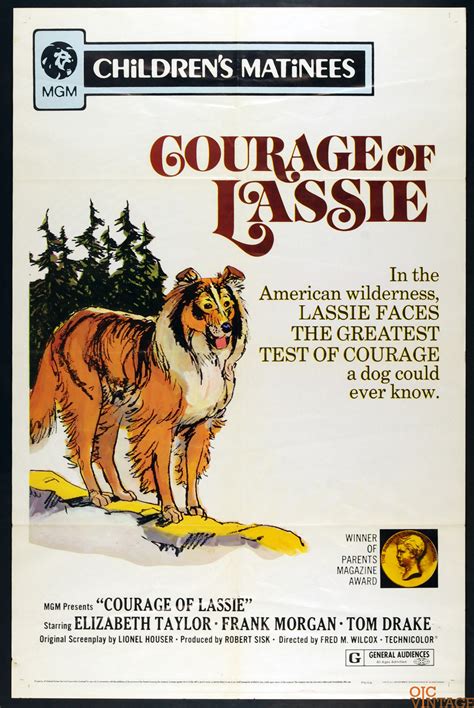 Courage Of Lassie Movie Poster Elizabeth Taylor R1972 27 X 41 1 Sheet Store Listingrock Vintage