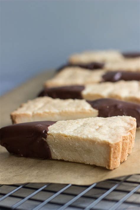 Chocolate Dipped Shortbread Fancy Cookies Yummy Cookies Holiday